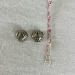 Vintage Silver Shell Earrings